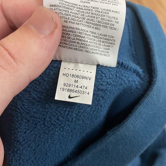 Nike Polar Fleece Windrunner Full Zip Hoodie Jacket Men’s M 92911-474 - Blue - Picture 7 of 8